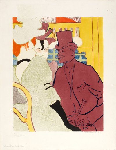 Een Engelsman bij de Moulin Rouge door Henri de Toulouse Lautrec